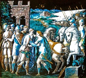 El Encuentro de Teseo y Artemisa, reina de las Amazonas, 1563